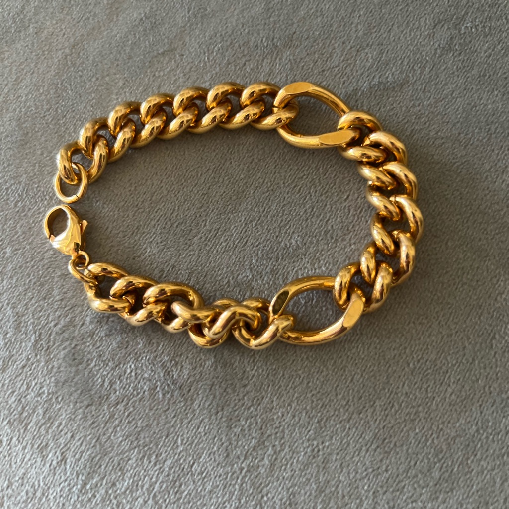 Italian Gold Plated Chain Link Bracelet